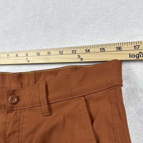 Eddie Bauer Shorts Mens 34 Red Burgundy Chino Hiking‎ Camp Stretch Outdoors 9" - Picture 4 of 10